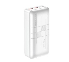 Повербанк XO PR189 (30000mAh / Out: 2USB-A 22.5W QC3.0, Type-C PD 20W / In: micro-USB, Type-C 18W ) с LED индикатором, Белый