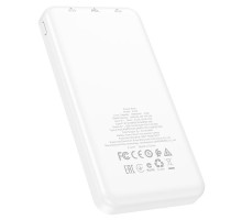 Повербанк Borofone 10000mAh / USB 18W QC3.0, Type-C 20W PD / In: Type-C 18W, micro 18W с LED индикатором белый