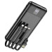 Повербанк Borofone BJ20 (10000 mAh / Out: 2USB, micro, Type-C, Lightning 5V/2A / In: Type-C, micro-USB, USB, 5V/2A) з LED Дисплеєм,Чорний