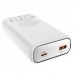 Повербанк Hoco Q1A Kraft (20000 mAh / Out: USB-A 22.5W, Type-C 20W / In: Type-C 20W) з LED Дисплеєм, Білий