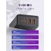 Сетевое Зарядное Устройство LDNIO A4808Q 2 USB/ Type-C QC PD 65W c дисплеем черное