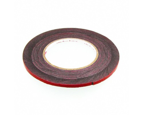 Скотч двосторонній ширина 8мм, товщина 1мм (червоний) на поліуретановій основі.