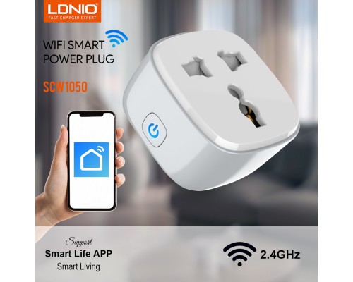 Смарт Розетка WiFI Smart Power Plug LDNIO SCW1050 Білий