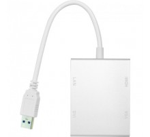 Переходник PowerPlant USB 3.0 - HDMI, DVI, VGA, RJ45 Gigabit Ethernet