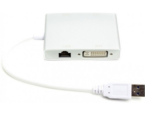 Перехідник PowerPlant USB 3.0 – HDMI, DVI, VGA, RJ45 Gigabit Ethernet