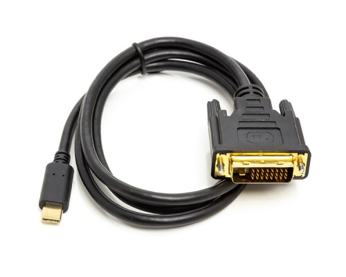 Кабель PowerPlant USB Type-C 3.1 - DVI (24+1) (M), 1 м