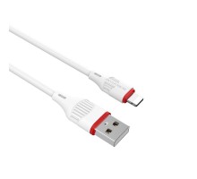 Кабель Borofone BX17 USB to Lightning 2.4A 1m  Белый