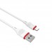 USB Borofone BX17 Lightning Білий