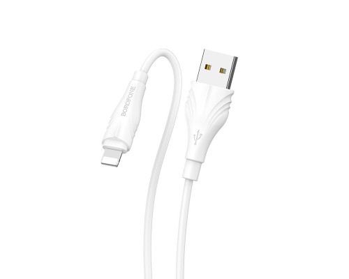 USB Borofone BX18 Lightning 2m Белый