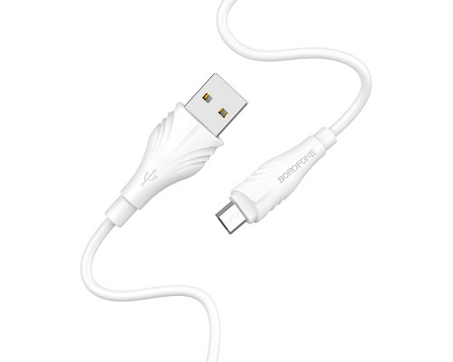 USB Borofone BX18 Micro 2m Білий