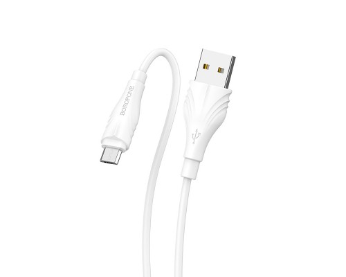 USB Borofone BX18 MicroUSB 2m Белый