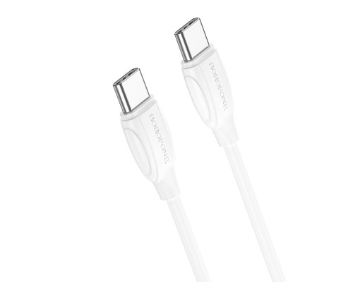 USB Borofone BX19 60W Type-C to Type-C Білий
