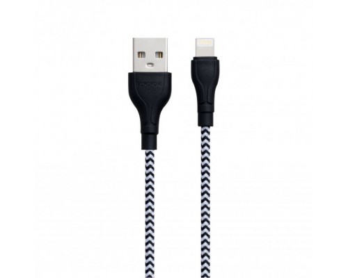 USB Borofone BX39 Beneficial Lightning Чорно-Білий