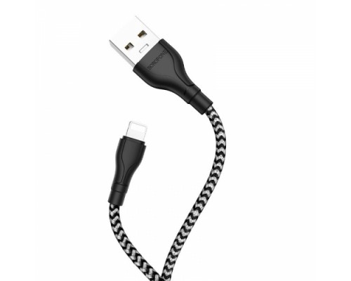 USB Borofone BX39 Beneficial Lightning 1m Чёрно-Белый