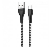 USB Borofone BX39 Beneficial MicroUSB 1m Чёрно-Белый