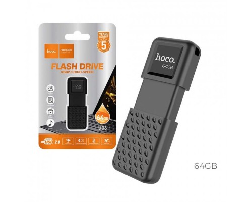 USB Flash Drive Hoco UD6 USB 2.0 64GB Чёрный