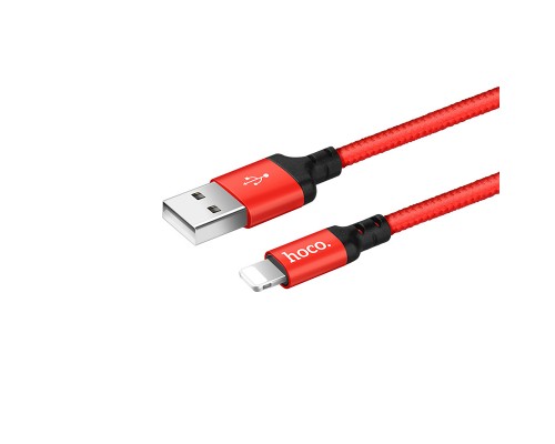 USB Hoco X14 Times Speed Lightning Красно-Чёрный