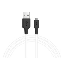 Кабель Hoco X21 Plus Silicone USB to  Lightning 2m Чёрно-Белый