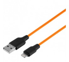 Кабель Hoco X21 Plus Silicone USB to Lightning Чёрно-Оранжевый