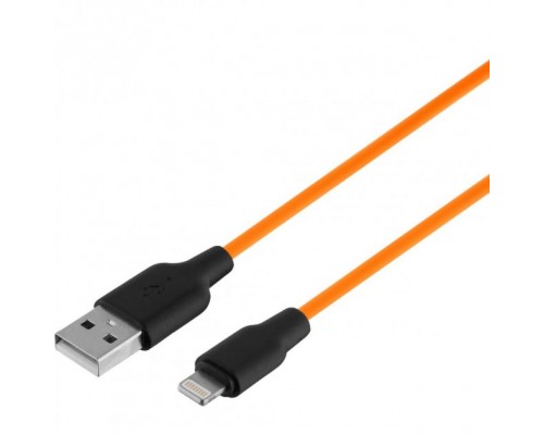 Кабель Hoco X21 Plus Silicone USB to Lightning Чёрно-Оранжевый