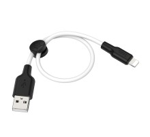 Кабель Hoco X21 Silicone USB to Lightning Чёрно-Белый