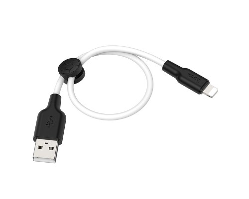 USB Hoco X21 Silicone Lightning Чёрно-Белый