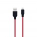 Кабель Hoco X21 Silicone USB to Lightning 1m Чёрно-Красный