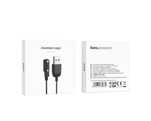 USB кабель для смарт годинника Hoco Y10 чорний