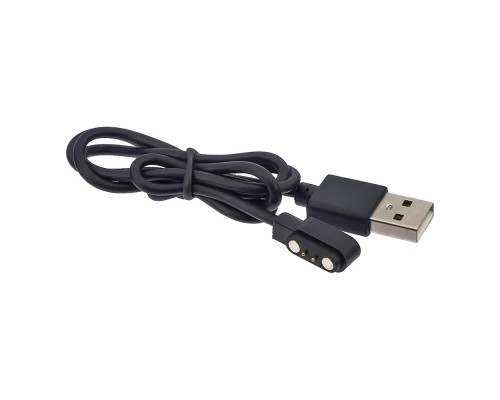 USB кабель для смарт годинника універсальний магнітний 2 pin (2.5 x 8 mm) чорний