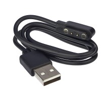 USB кабель для смарт годинника універсальний магнітний 2 pin (4 x 12.5 mm) чорний