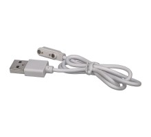USB кабель для смарт годинник універсальний магнітний 2 pin білий