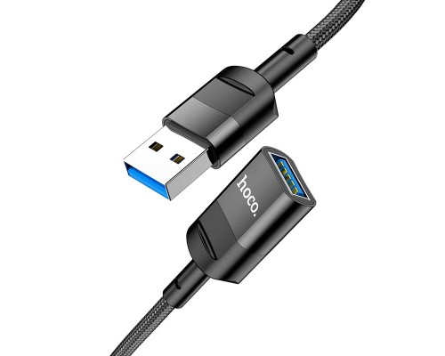 USB подовжувач Hoco U107 USB male to USB female USB3.0 (Чорний)