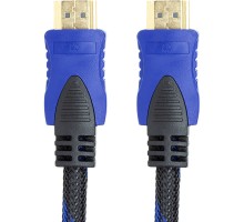 Відео кабель PowerPlant HDMI - HDMI, 5м, позолочені конектори, 1.3V, Nylon, Double ferrites