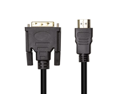 Видео кабель PowerPlant HDMI (M) - DVI (M), 1.8 м
