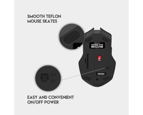 Wireless Мышь Игровая Fantech WG11 Cruisre Чёрный