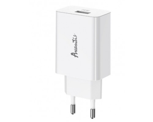 Зарядний пристрій Avantis A425 1USB QC3.0 White