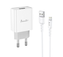 Зарядное устройство Avantis A825 1USB Lightning White