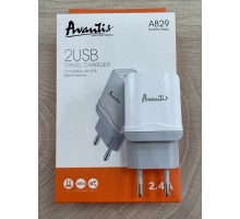 Зарядное устройство Avantis A829 2USB White
