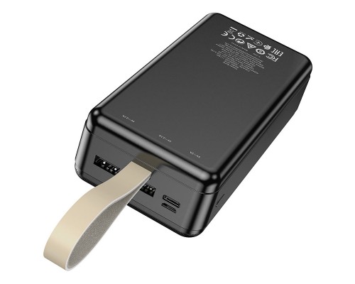 Повербанк Hoco J91B (30000 mAh / 2USB 5V,2A / In: Type-C, micro-USB) LED indicator, black