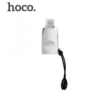Адаптер перехідник Hoco UA10 MicroUSB to USB 3.0 (F) сріблястий
