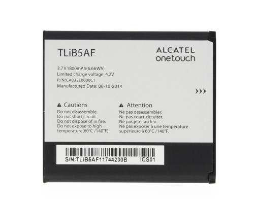 Акумуляторна батарея Alcatel OT997d (TLiB5AF) [Original PRC] 12 міс. гарантії