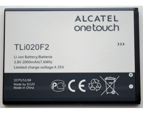 Акумуляторна батарея Alcatel TLi020F2 7040N [Original PRC] 12 міс. гарантії