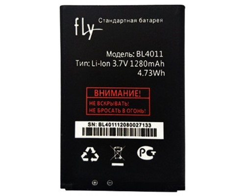 Аккумулятор для Fly BL4011 (Fly IQ235 Uno) 1280 mAh [Original PRC] 12 мес. гарантии
