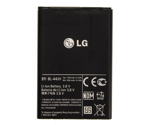 Акумулятор LG P700/L4/L5/L7/BL-44JH [Original] 12 міс. гарантії