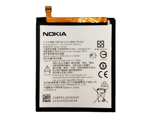 Аккумулятор для Nokia 6.1 Dual Sim (TA-1043)/ 6.1 Single Sim (TA-1050) HE345 [Original] 12 мес. гарантии