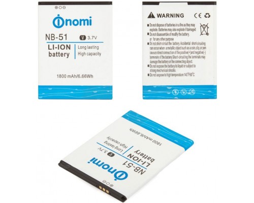 Аккумулятор для Nomi NB-51, i500 Sprint [Original PRC] 12 мес. гарантии