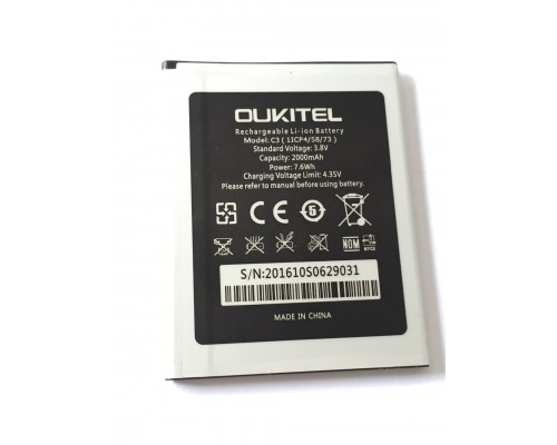 Акумулятор Oukitel C3/Bravis A503 Joy [Original PRC] 12 міс. гарантії