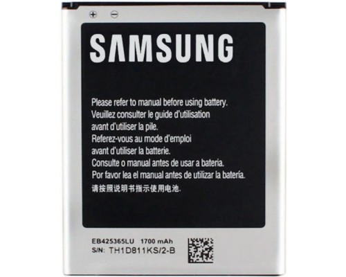 Акумулятор Samsung EB425365LU, 1700mAh i8262D Galaxy Core Duos i8268 [Original PRC] 12 міс. гарантії
