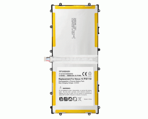 Акумулятор Samsung SP3496A8H до Samsung Google Nexus 10 GT-P8110 P8110 [Original PRC] 12 міс. гарантії