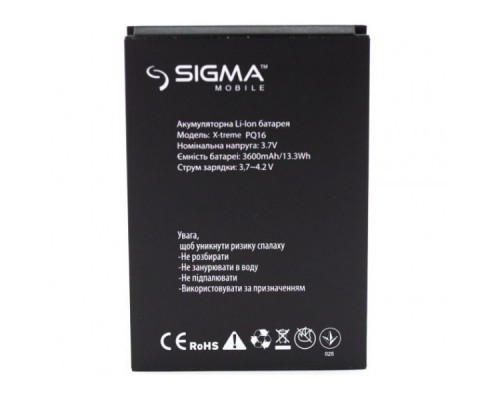 Акумуляторна батарея Sigma X-TREME PQ16 [Original PRC] 12 міс. гарантії